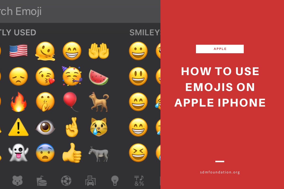 How to use emojis on Apple iPhone - SDM Foundation